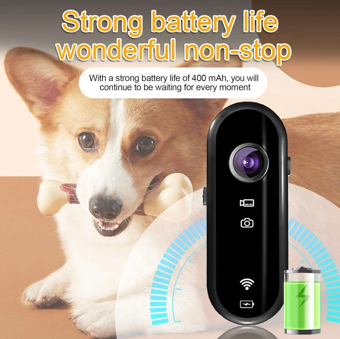 Pet Camera Collar Collier pour chat 1080p 120° grand angle avec caméra, enregistrement vidéo avec carte SD 32 G, rechargeable par USB, pour chiens et chats